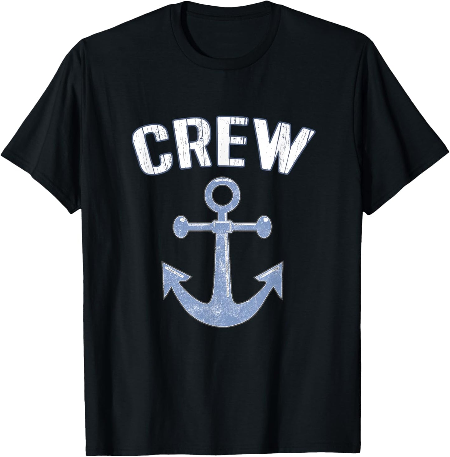 Boating Captain Crew Pontoon Nautical Gift Sailing Anchor T-Shirt - T-Shirt | Black