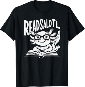 Reads Alotl T-Shirt - T-Shirt | Black