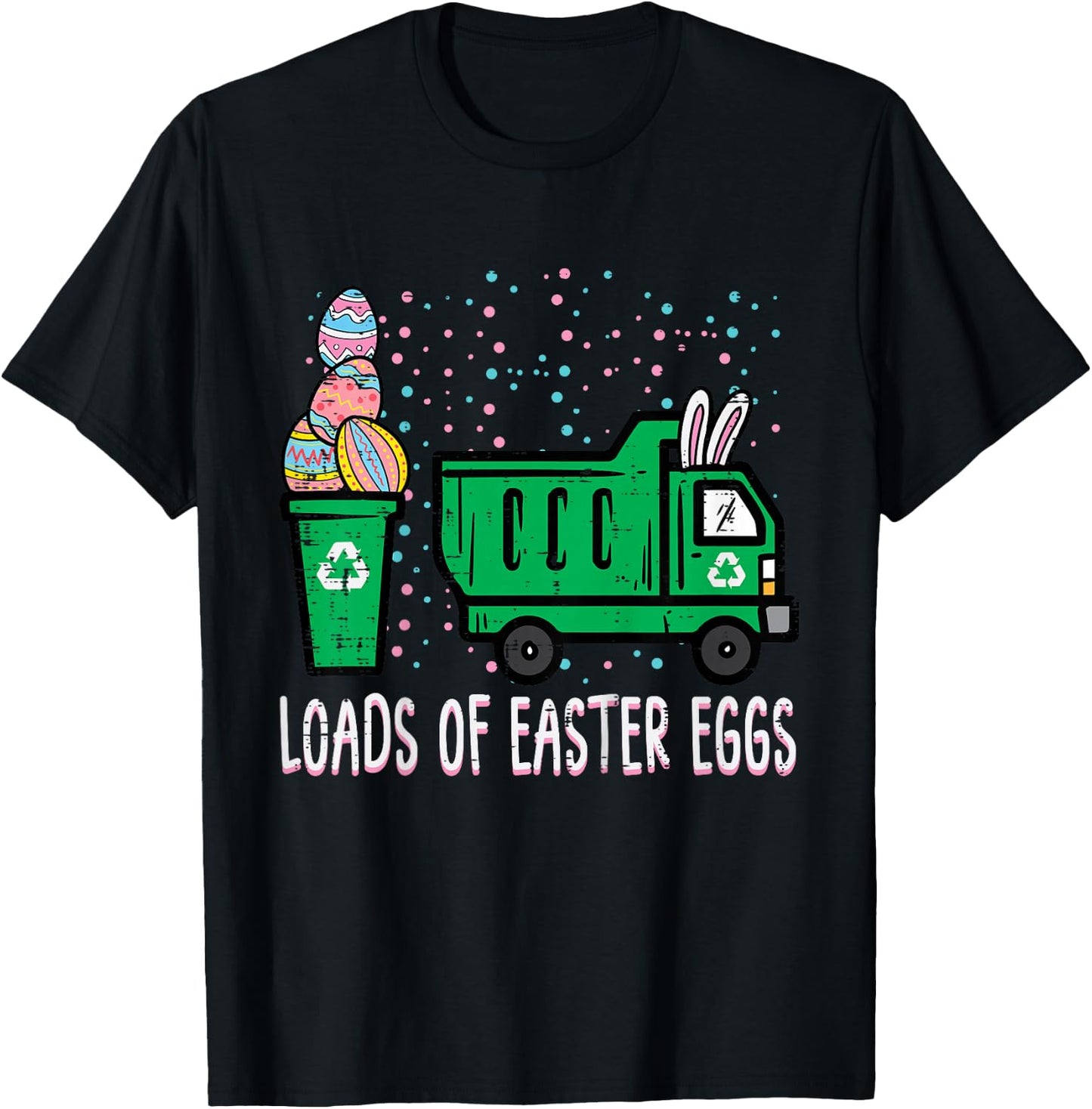 Kids Loads Of Easter Eggs Garbage Truck Toddler Boys Kids Youth T-Shirt - T-Shirt | Black