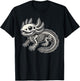 Axolotl Skeleton Halloween T-Shirt - T-Shirt | Black