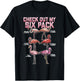 Flamingo Shirt Men Women Boys Girls Check Out My Six Pack T-Shirt - T-Shirt | Black