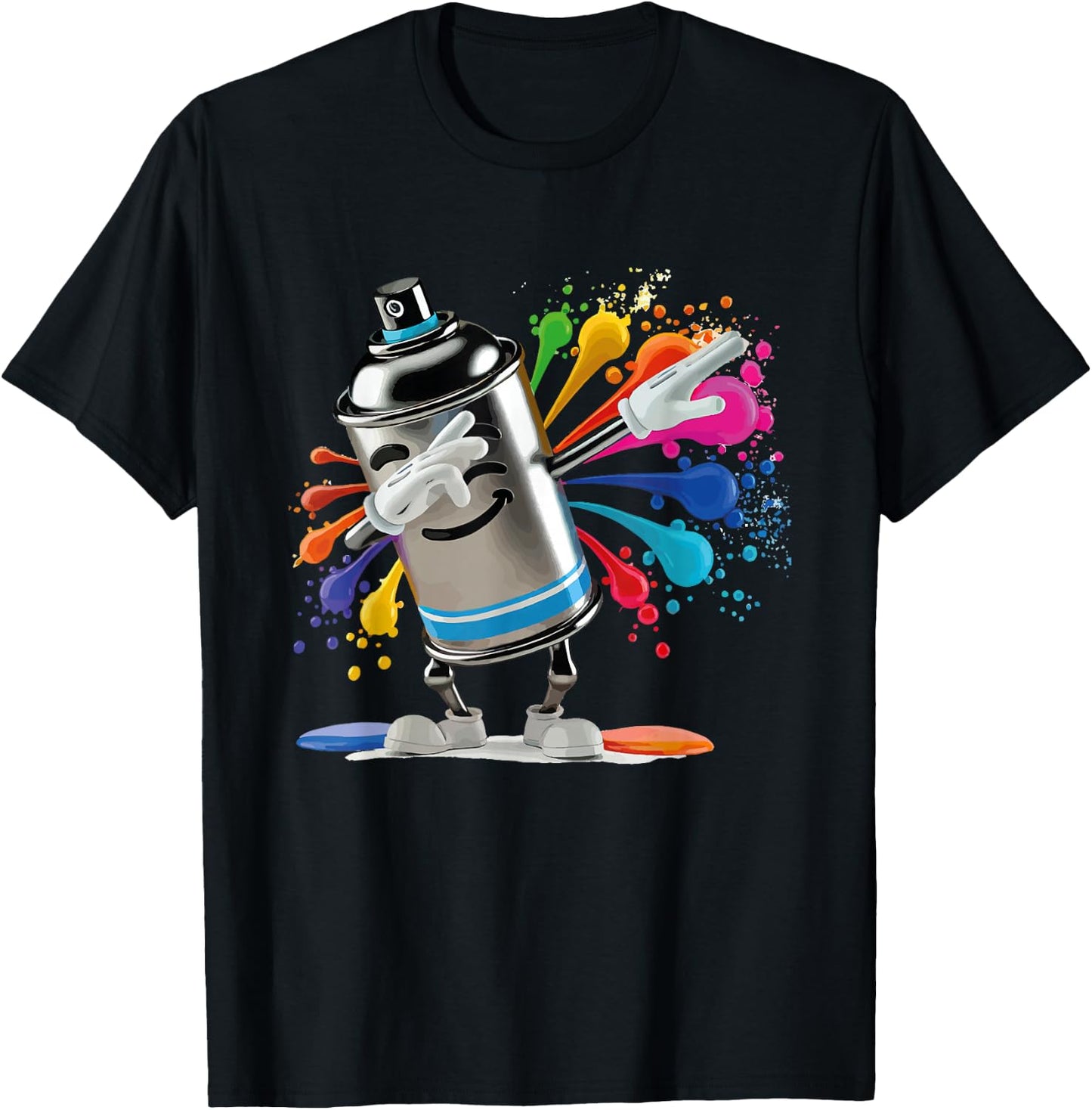 Graffiti Graffito Street Art Stencil Spray T-Shirt - T-Shirt | Black