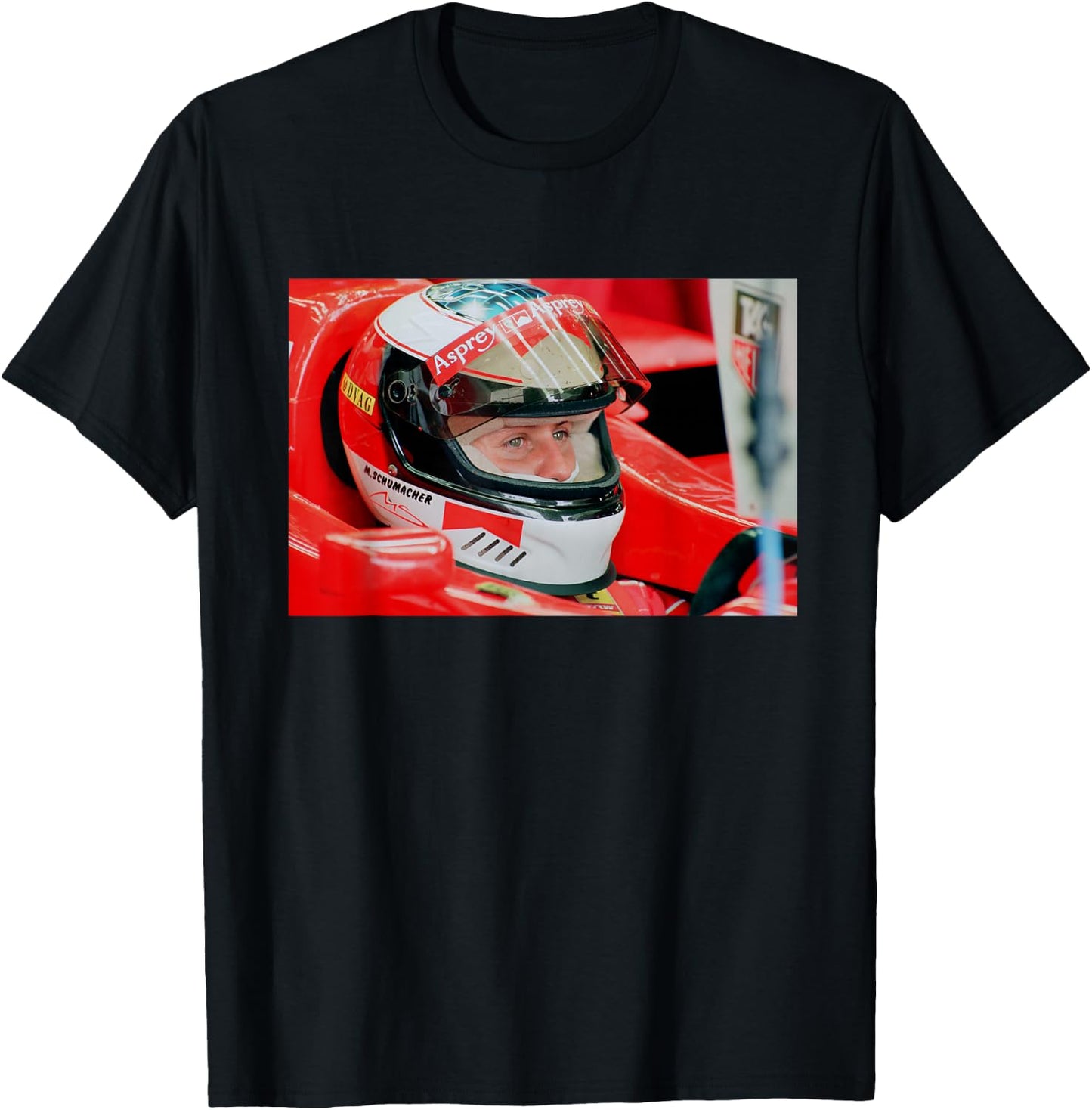 Rennfahrer Michael Schumacher Motor bei GP Silverstone T-Shirt - T-Shirt | Black
