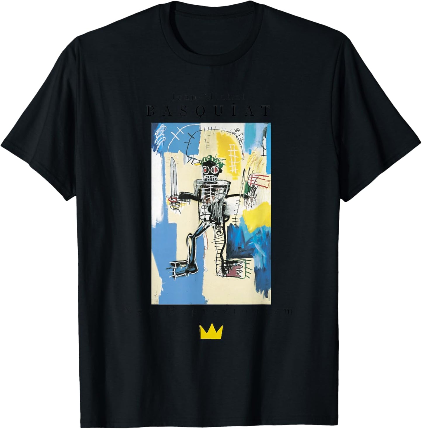 Urban, Streetwear, Grafik, Basquiat, Kunst, Abstrakt T-Shirt - T-Shirt | Black