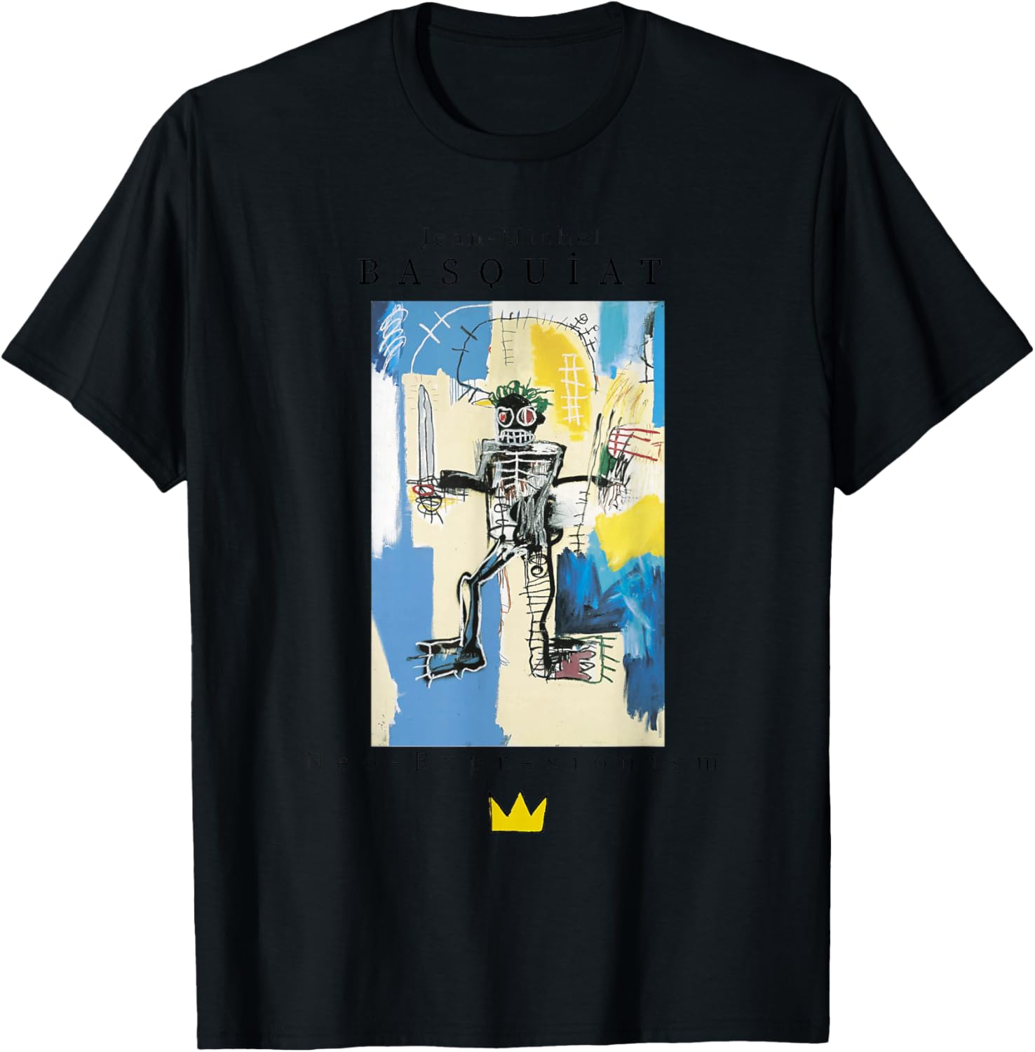 Urban, Streetwear, Grafik, Basquiat, Kunst, Abstrakt T-Shirt - T-Shirt | Black