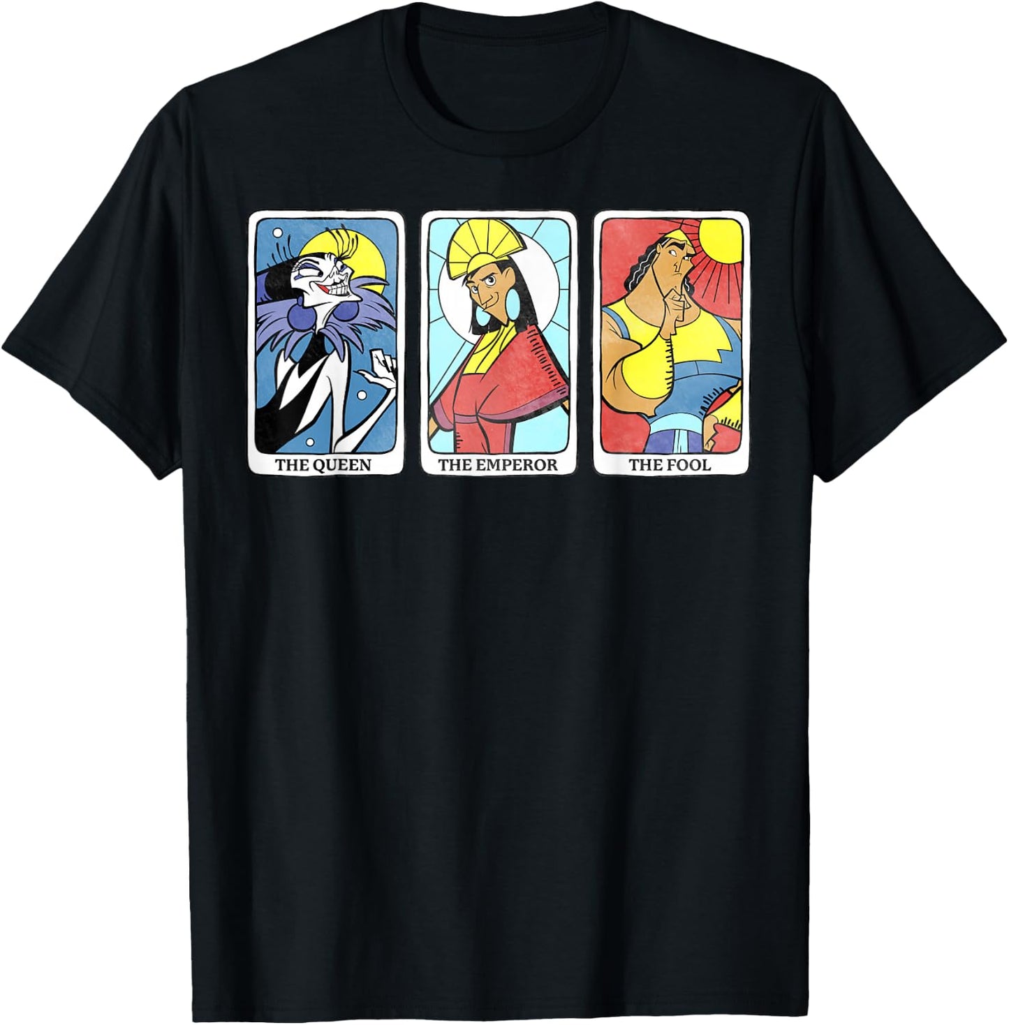 Disney Emperor's New Groove Character Tarot Cards T-Shirt - T-Shirt | Black