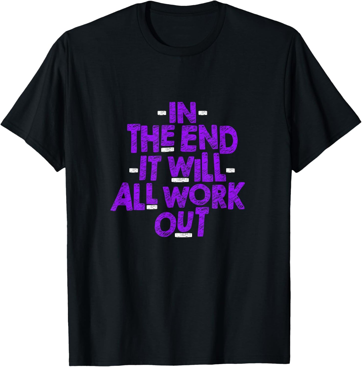 Purple Color All Work Out Purple Graphic T-Shirt - T-Shirt | Black