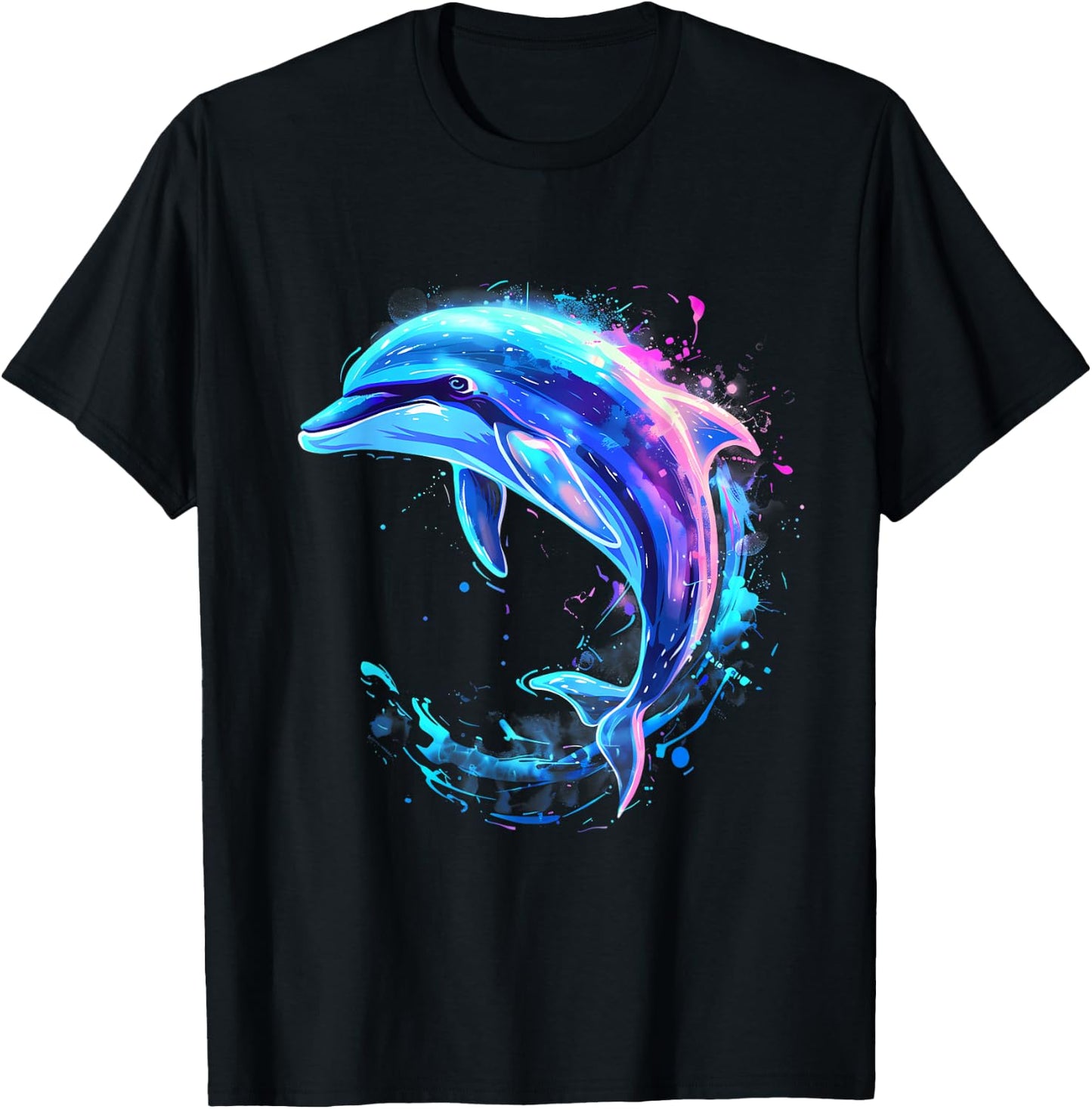Sea Ocean Animal Art Dolphin Sea Ocean Dolphin Artwork Ocean Sea Animal Lover Black S Classic T-Shirt - T-Shirt | Black