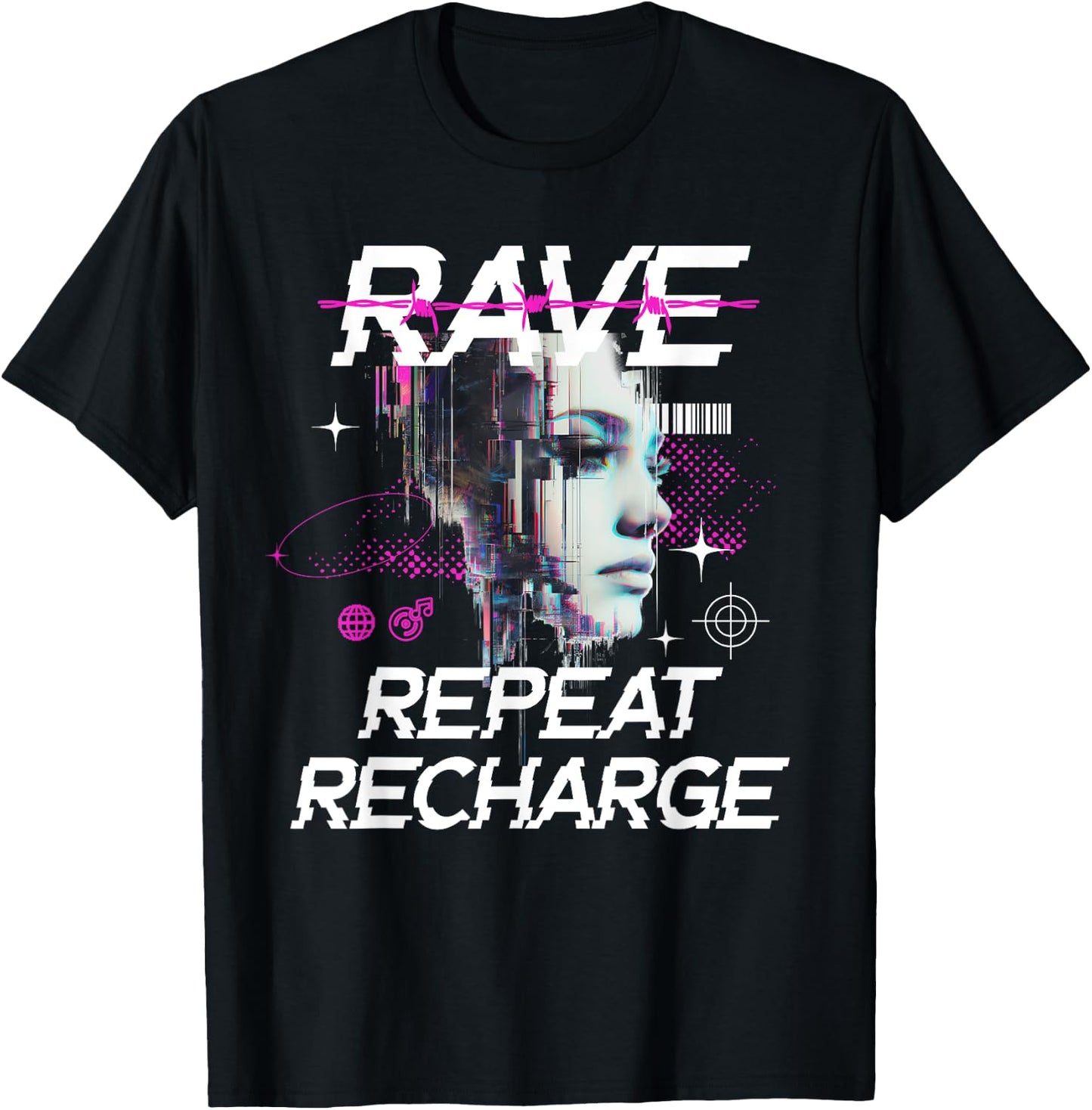 Futuristic Rave T-Shirt - T-Shirt | Black