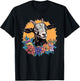 Cute Goat With Flowers I Goat T-Shirt - T-Shirt | Black