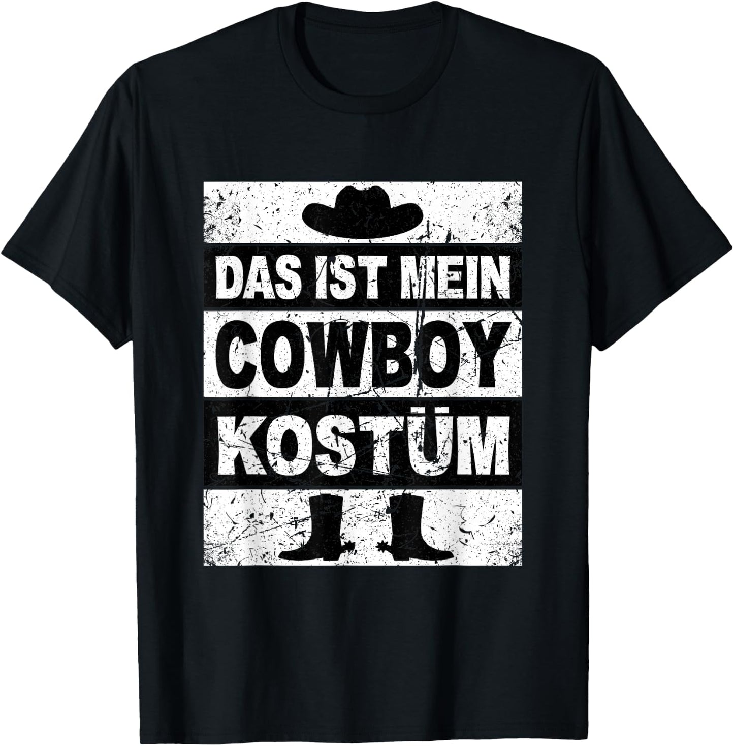 Retro Das Ist Mein Cowboy Kostum Women's Children's Men's Western , black T-Shirt - T-Shirt | Black