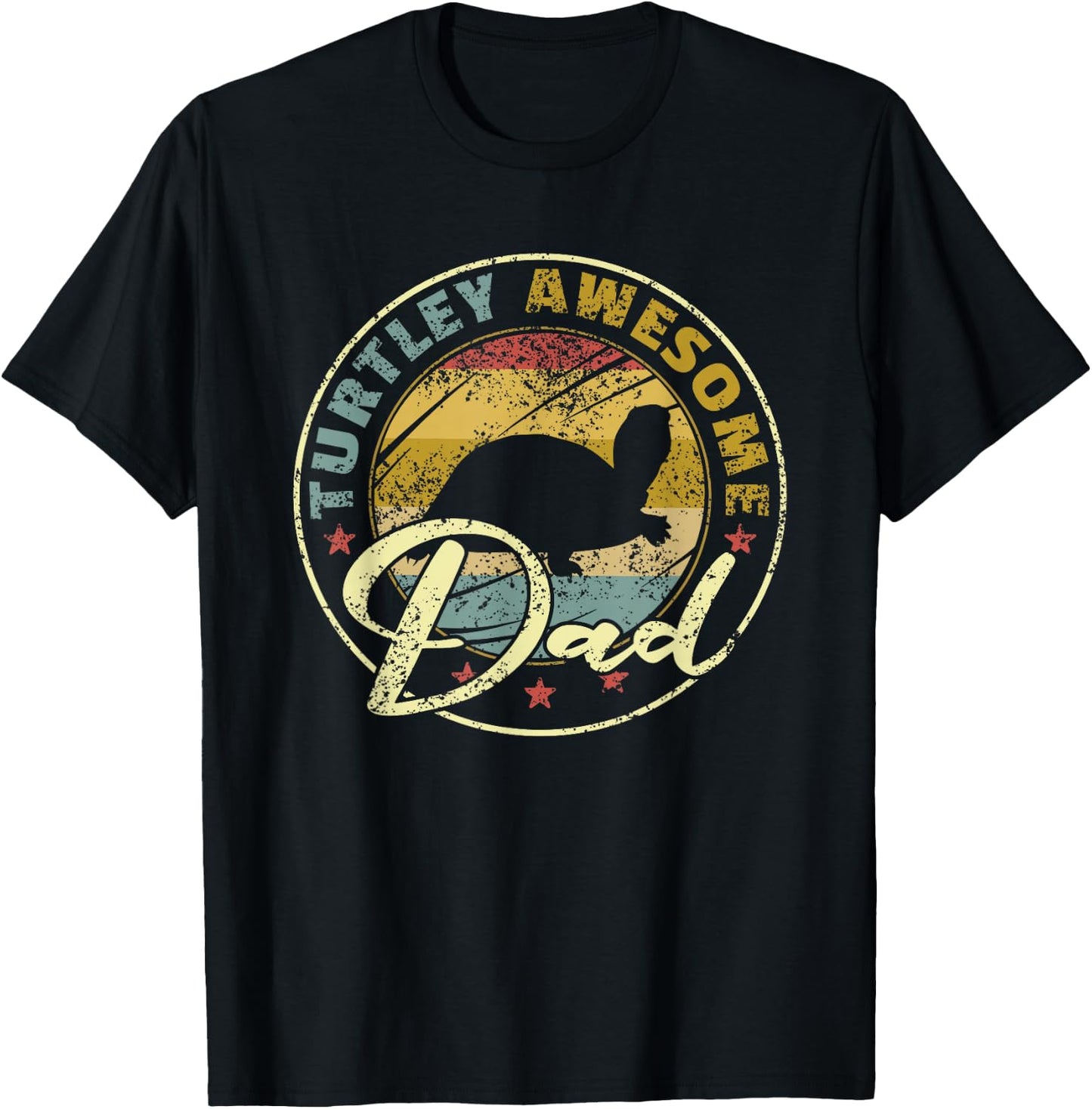 Turtley Awesome Dad Funny Turtle Funny Father's Day T-Shirt - T-Shirt | Black