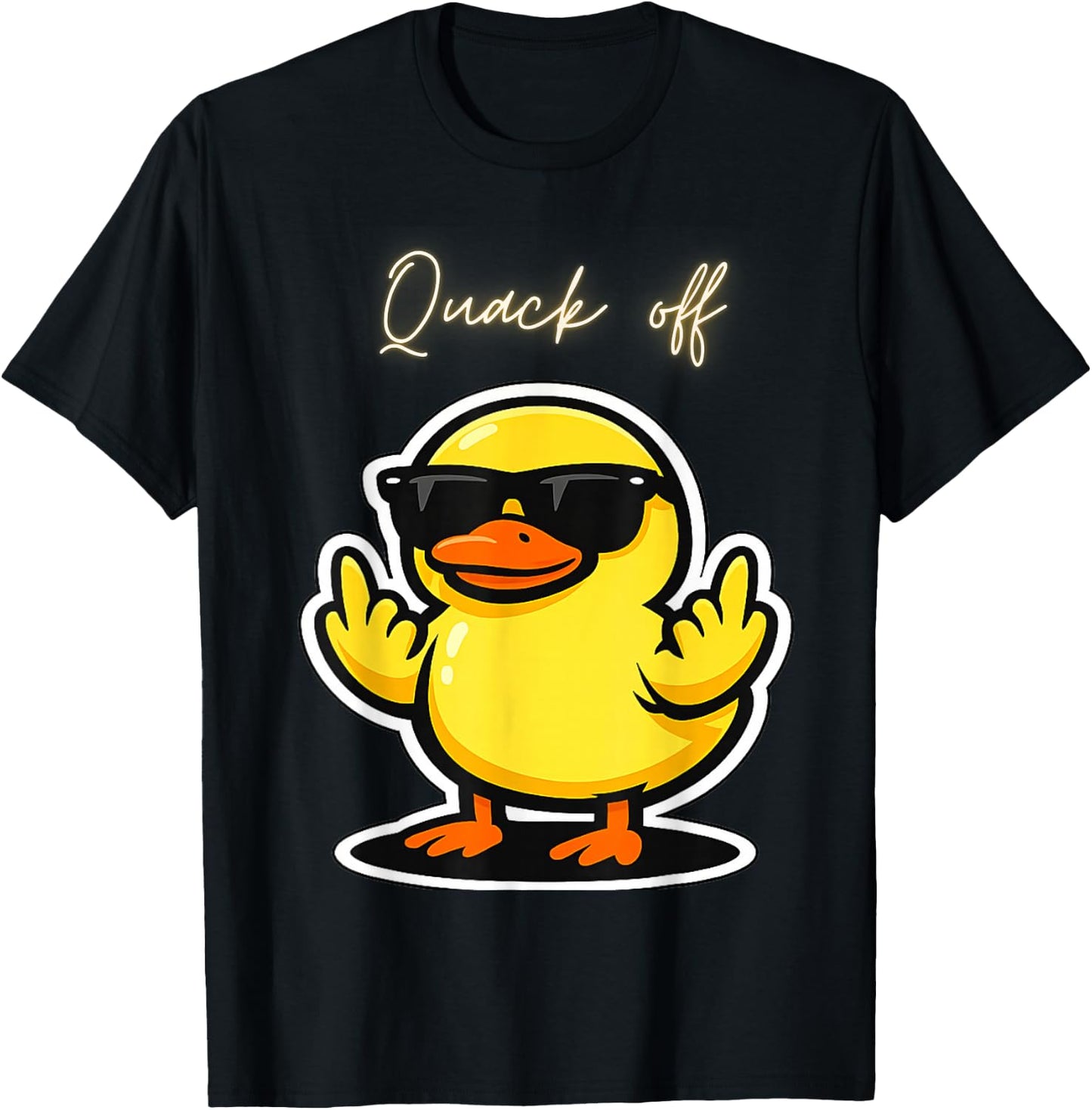 Quack Off Duck T-Shirt - T-Shirt | Black