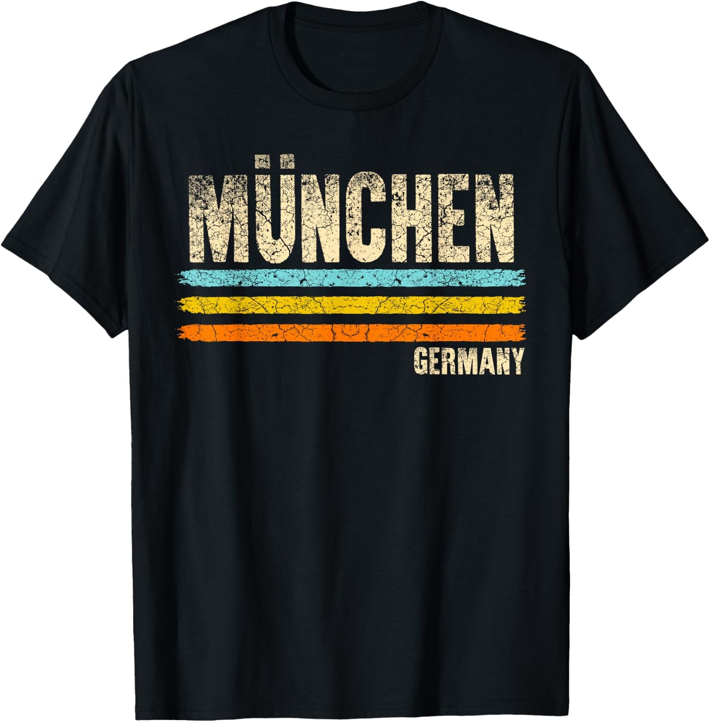 Munich München Bavaria Germany German Retro City T-Shirt - T-Shirt | Black