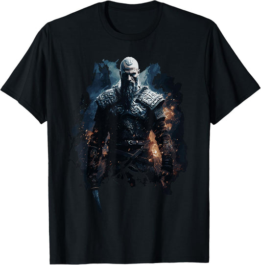 Ragnar Lothbrok Ragnar Lodbrok Walhalla Viking , black T-Shirt - T-Shirt | Black