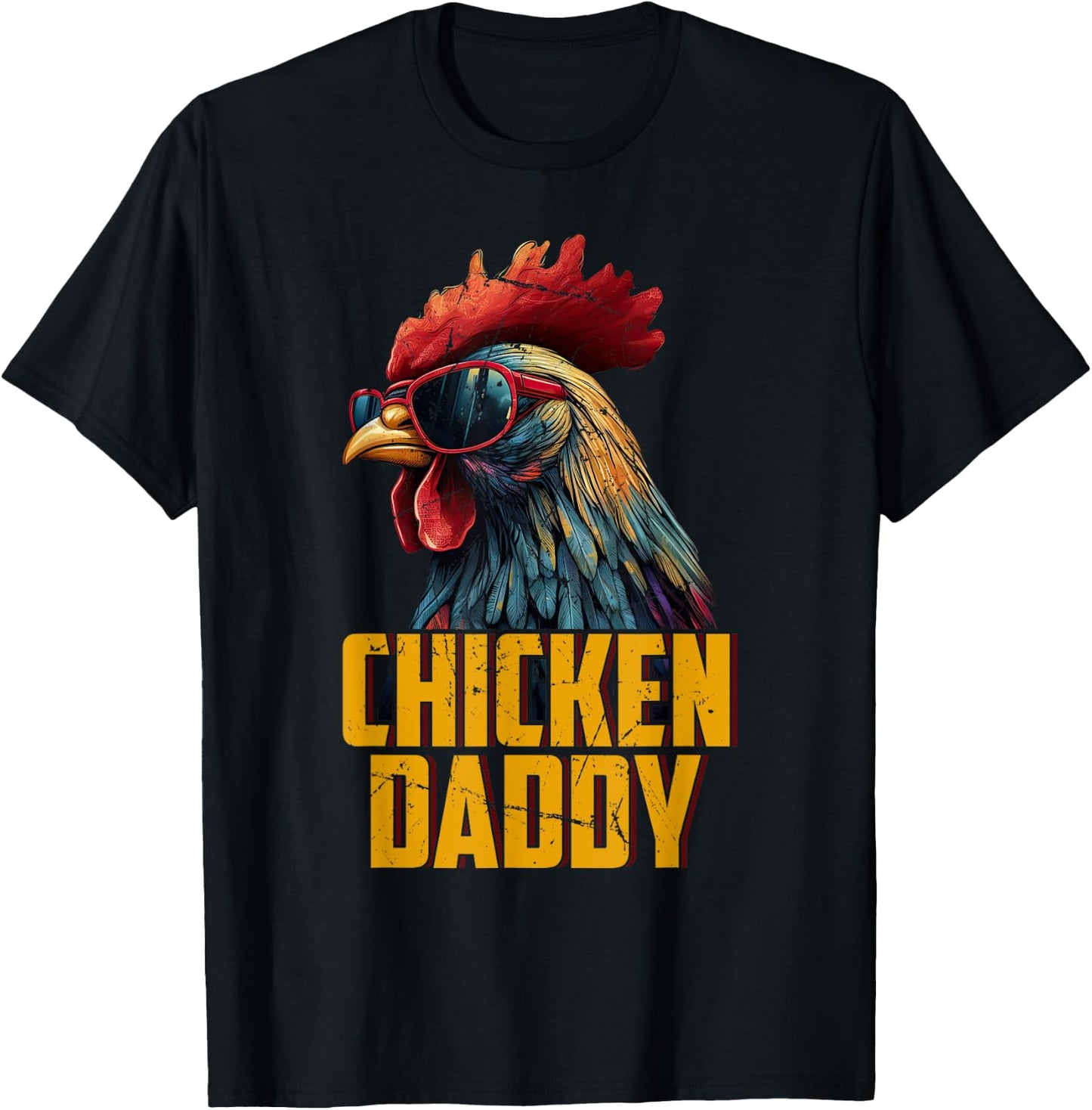 Chicken Daddy Chicken Dad Farmer Poultry Farmer T-Shirt - T-Shirt | Black