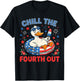 Goose 4th of July Funny Patriotic Chill The Fourth Out Kids T-Shirt - T-Shirt | Black