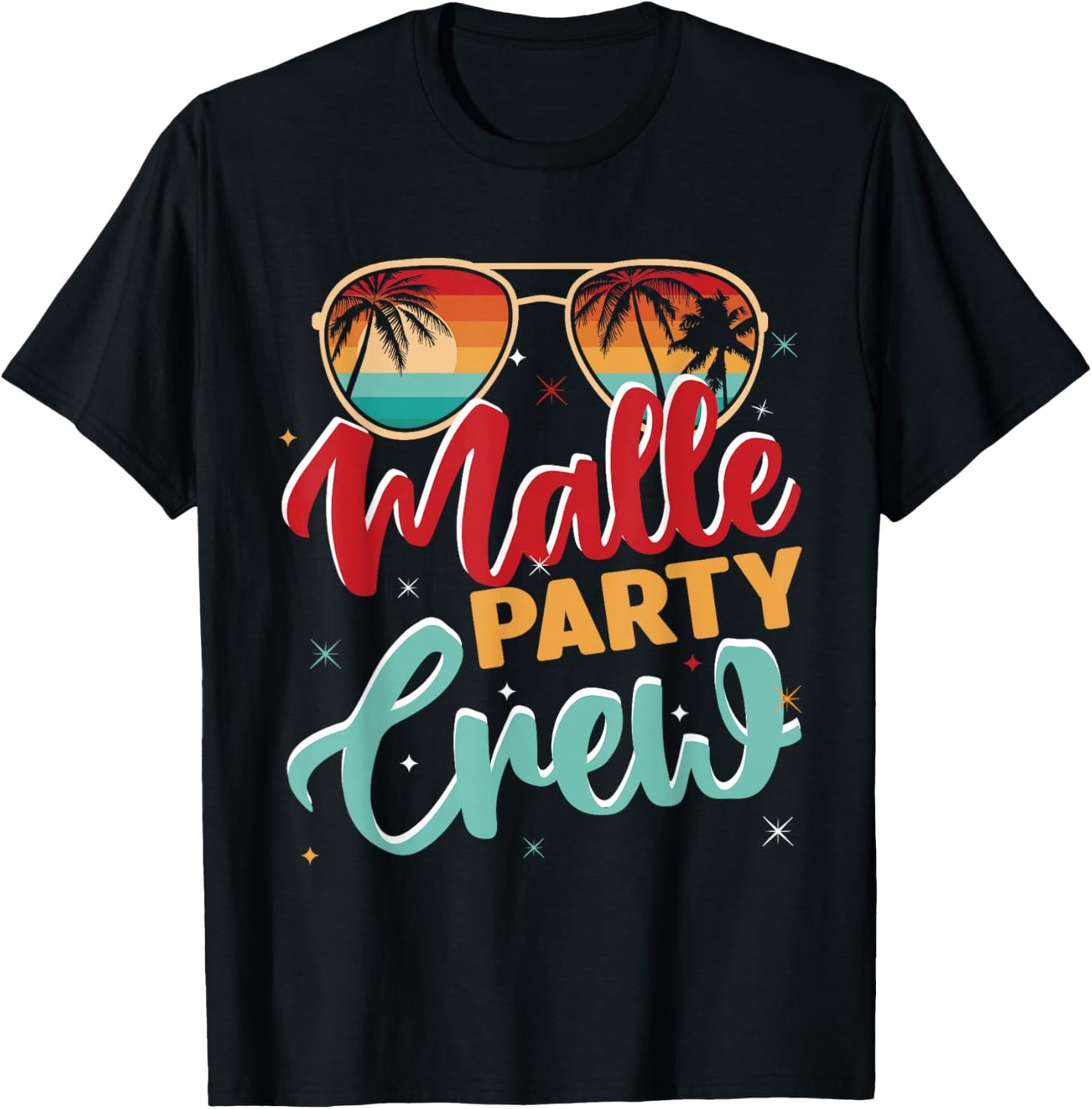 Malle Party Crew Party Holiday Mallorca , black T-Shirt - T-Shirt | Black