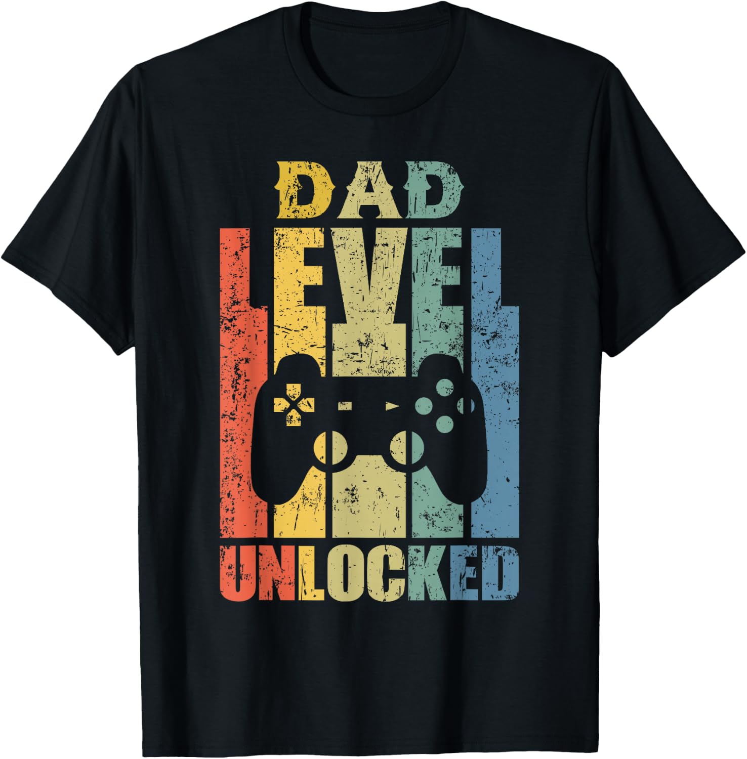 Pregnancy Announcement Dad Level Unlocked Soon to Be Father T-Shirt - T-Shirt | Black
