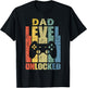 Pregnancy Announcement Dad Level Unlocked Soon to Be Father T-Shirt - T-Shirt | Black