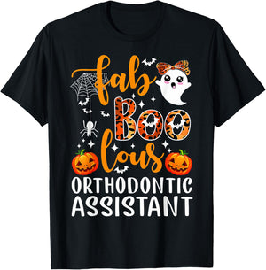 Faboolous Orthodontic Assistant Dental Happy Halloween T-Shirt - T-Shirt | Black