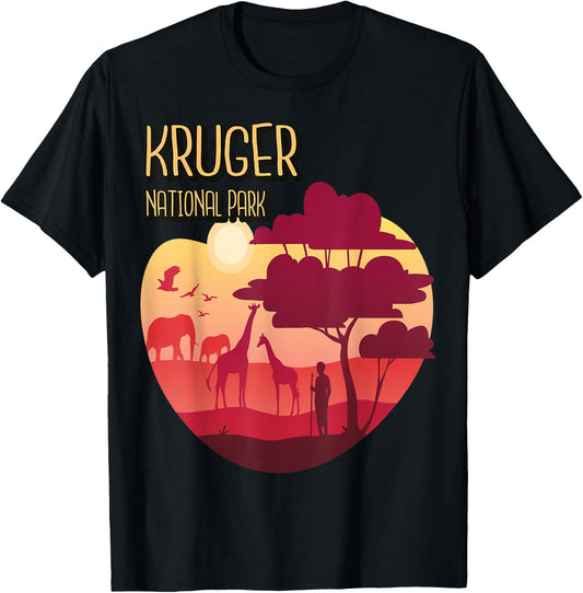 Kruger Safari Tour Africa National Park Souvenir T-Shirt - T-Shirt | Black