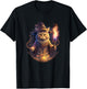 Magical Wizard Cat Fantasy Kitten T-Shirt - T-Shirt | Black