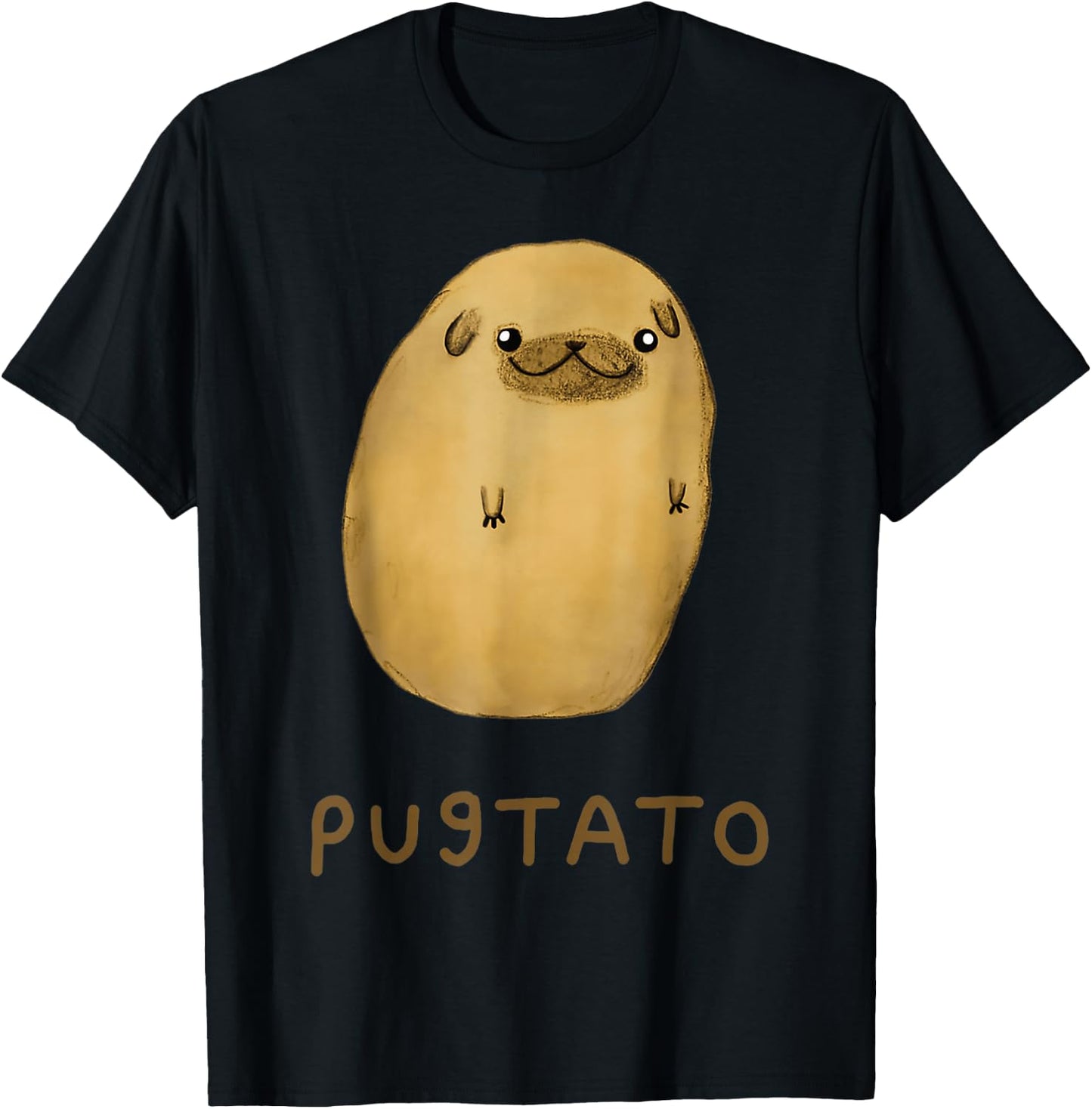 Pugtato Kartoffel-Hunde T-Shirt - T-Shirt | Black