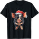 Kune Kune Pig Lover Xmas Christmas Hat Kunekune Pig T-Shirt - T-Shirt | Black
