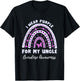 I Wear Purple For My Uncle Overdose Awareness Rainbow T-Shirt - T-Shirt | Black