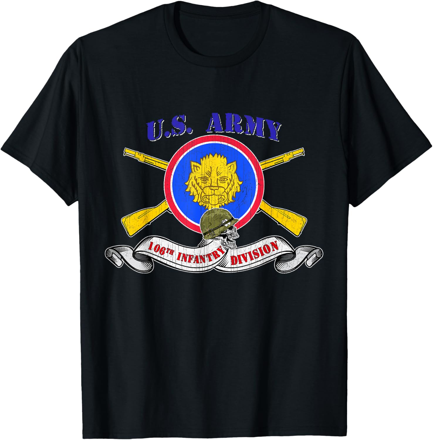106th Infantry Division 106th ID Veteran Vintage Gifts T-Shirt - T-Shirt | Black