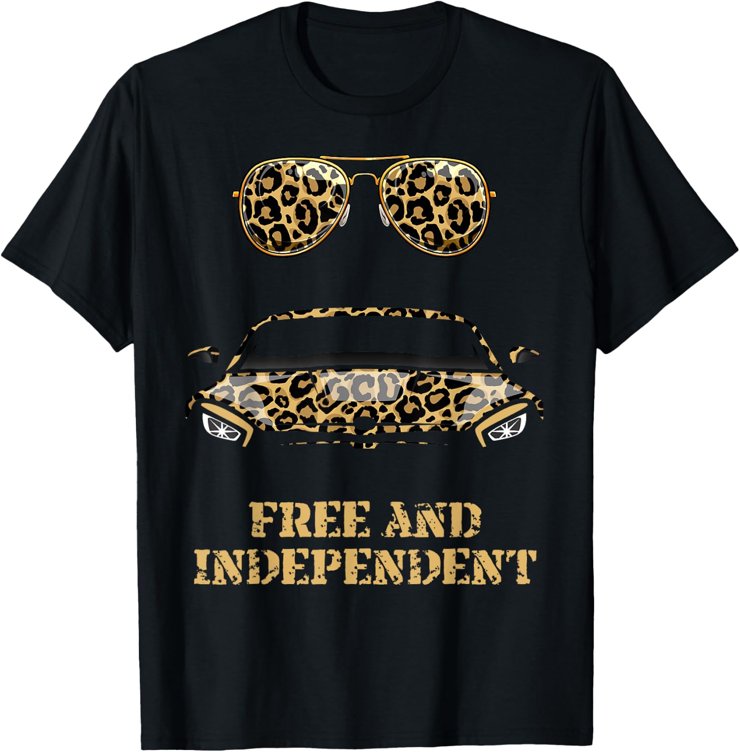 Leopardenhemd für Herren, Jungen, Jugendliche. Herren-Hemd mit Leopardenmuster T-Shirt - T-Shirt | Black