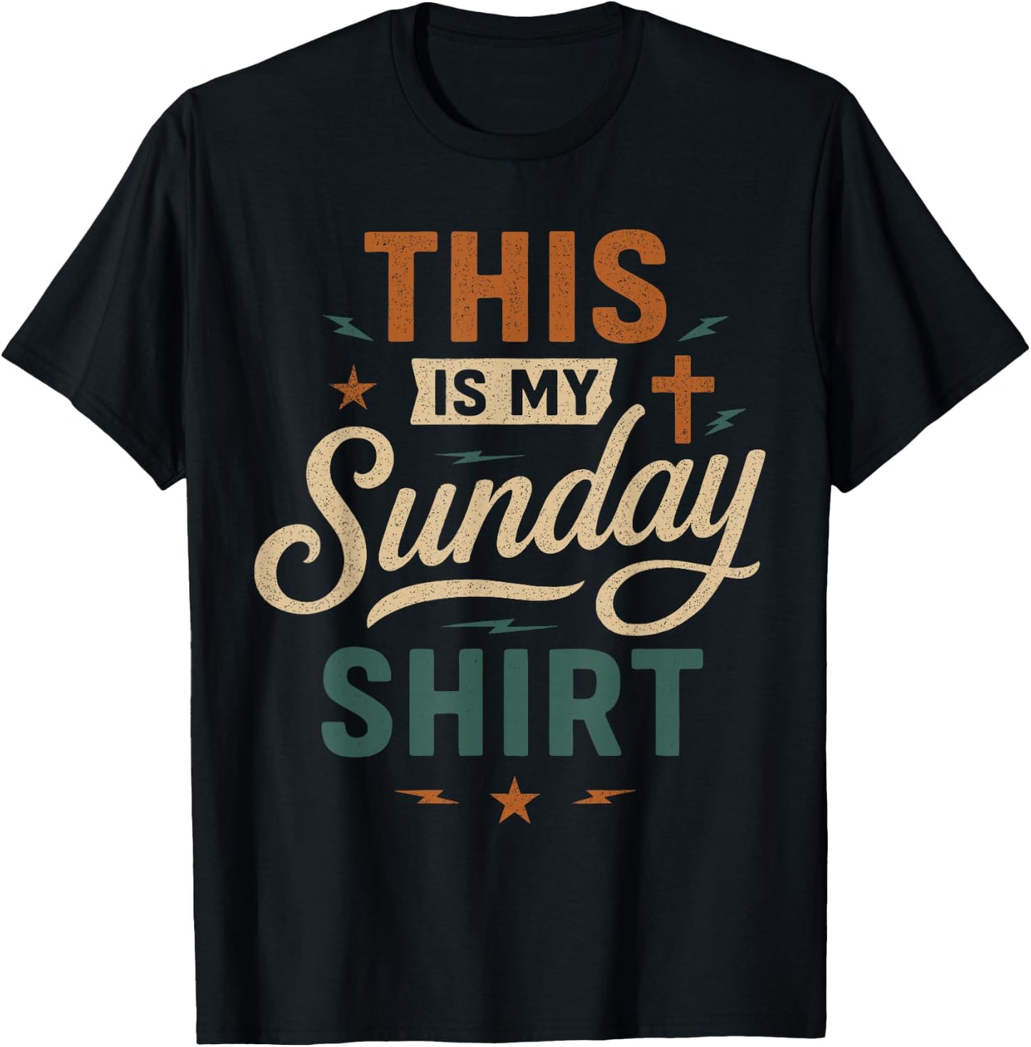 Church Religious This is My Sunday T-Shirt - T-Shirt | Black