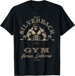 96.4% Silverback Gorilla Fitness Wear Bodybuilding Gym , black, S T-Shirt - T-Shirt | Black