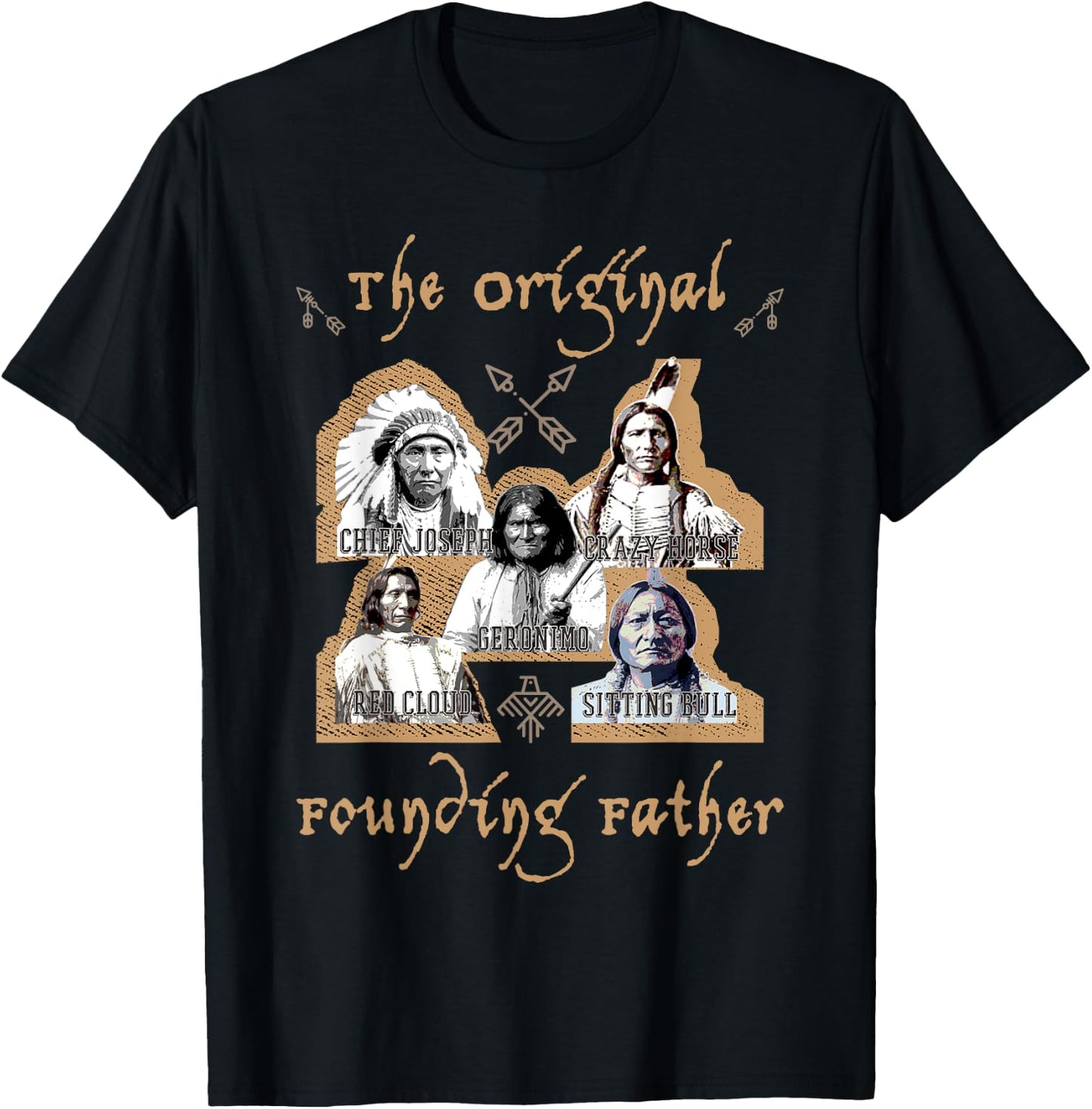 The Original Founding Fathers Native American historu T-Shirt - T-Shirt | Black