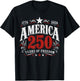 250 Years of Freedom America USA 250th Anniversary Patriotic T-Shirt - T-Shirt | Black