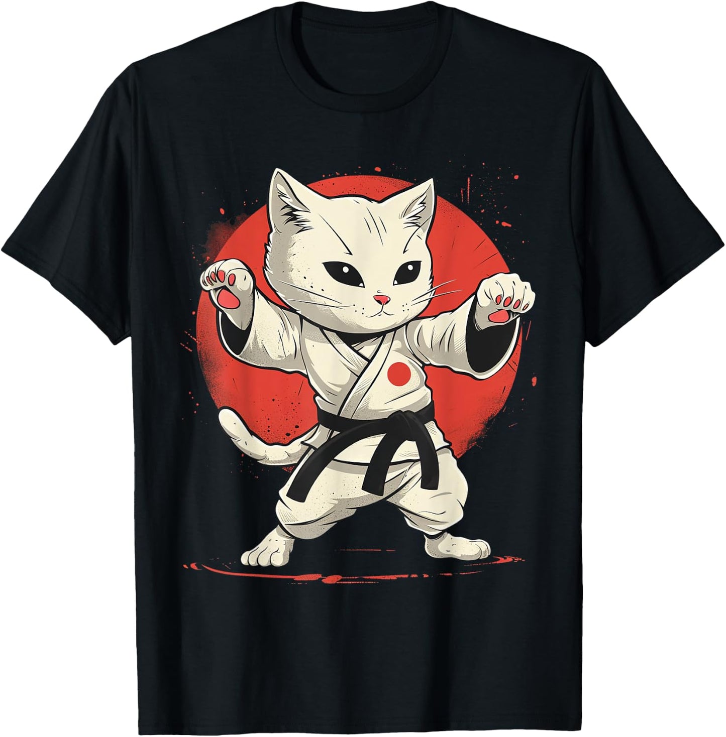 Judo Cat , Black, S T-Shirt - T-Shirt | Black