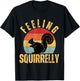 Feeling Squirrelly retro Sunset Squirrel Lover T-Shirt - T-Shirt | Black