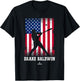 American Flag Swing Drake Baldwin Prospect Baseball Fan Gear T-Shirt - T-Shirt | Black