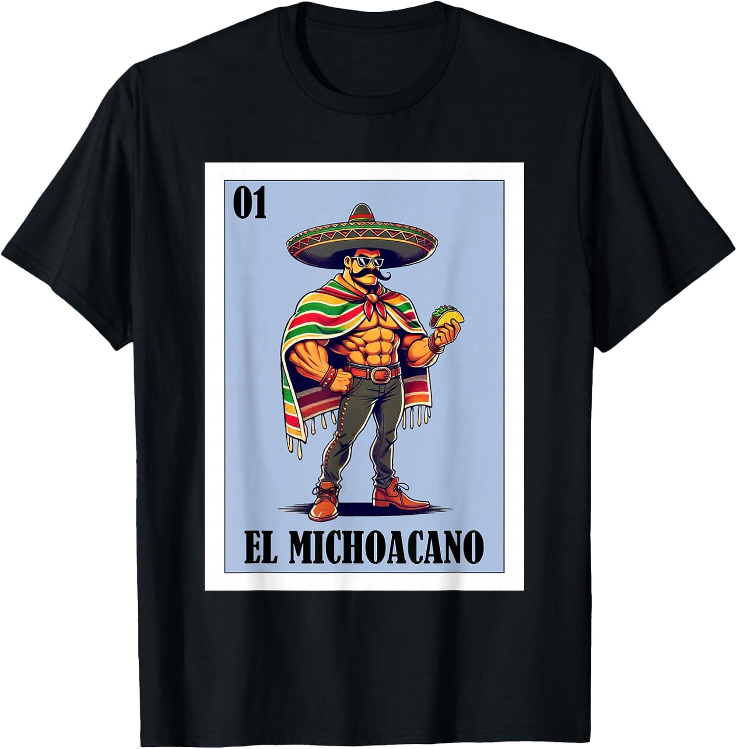 Funny Michoacan Mexican Design - El Michoacano T-Shirt - T-Shirt | Black