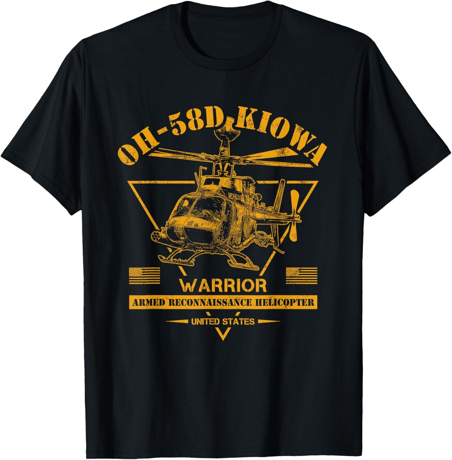 OH-58D Kiowa Warrior Helicopter T-Shirt - T-Shirt | Black