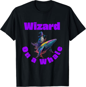 Wizard on a whale funny misheard song lyrics T-Shirt - T-Shirt | Black