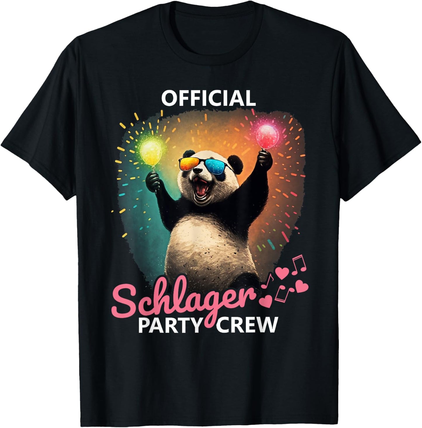 PARTY HASE Outfits für Party und Kneipentour Official Schlager Party Crew T-Shirt - T-Shirt | Black