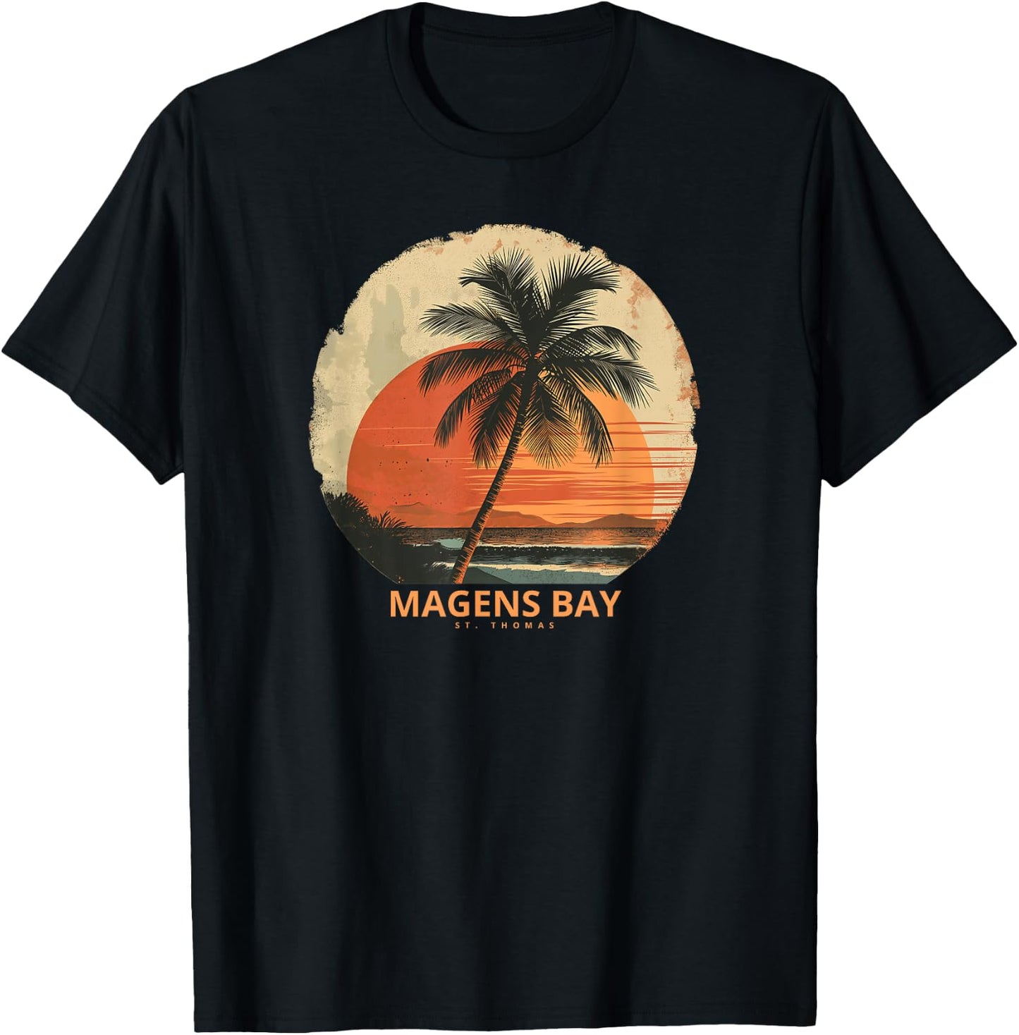 Magens Bay St Thomas Virgin Islands Vacation Tribal Beach T-Shirt - T-Shirt | Black