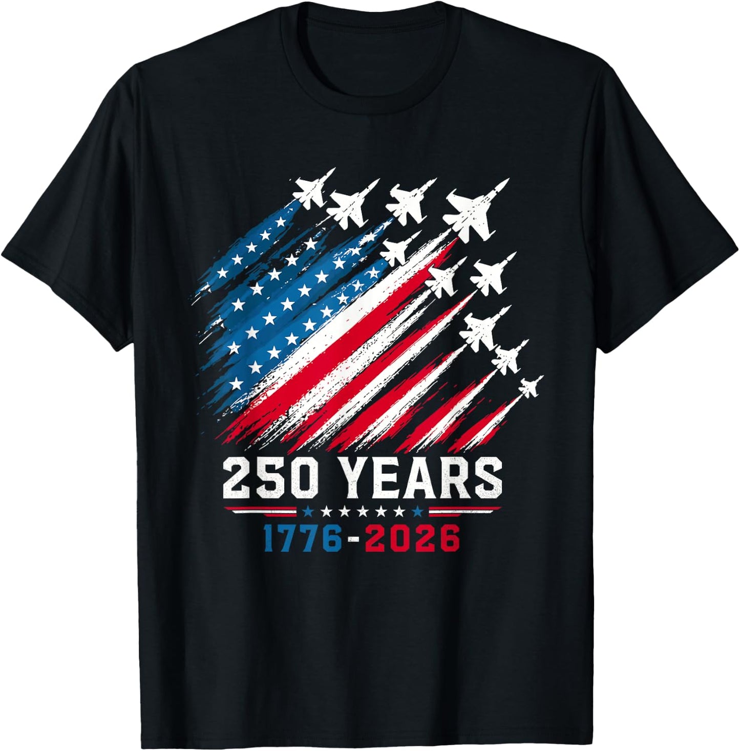 250th Anniversary USA Patriotic 250 Years American 4th July T-Shirt - T-Shirt | Black