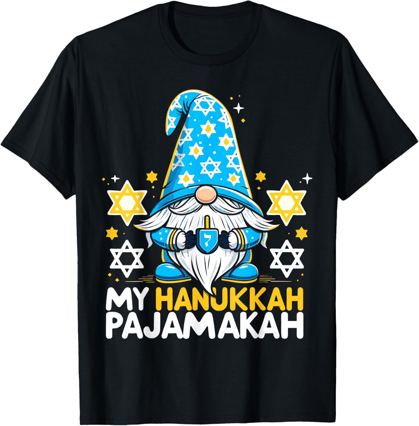 My Hanukkah Pajamakah Funny Chanukah Pajamas T-Shirt - T-Shirt | Black