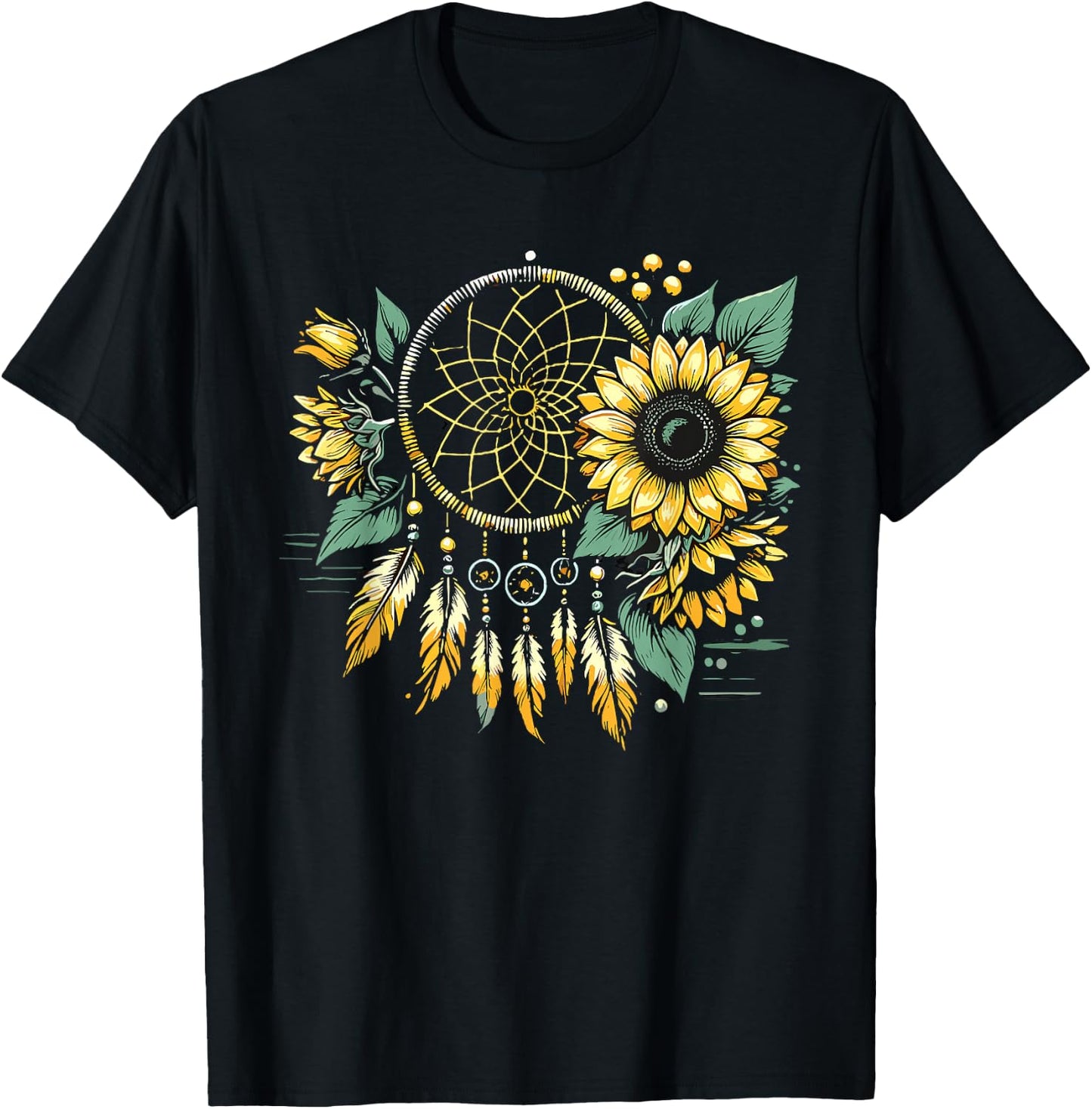 Surreal Dream Catcher Bohemian Spiritual festival fashion T-Shirt - T-Shirt | Black