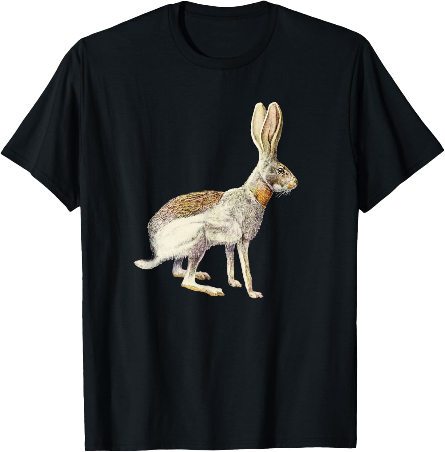 Antelope Jackrabbit Portrait T-Shirt - T-Shirt | Black