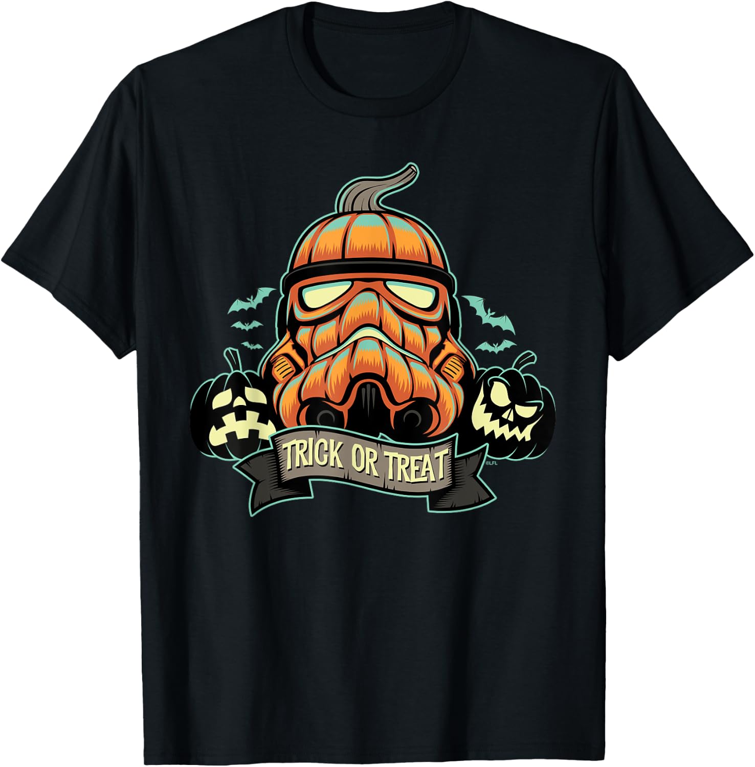 Star Wars Halloween Stormtrooper Jack-o’-Lantern Pumpkin T-Shirt - T-Shirt | Black