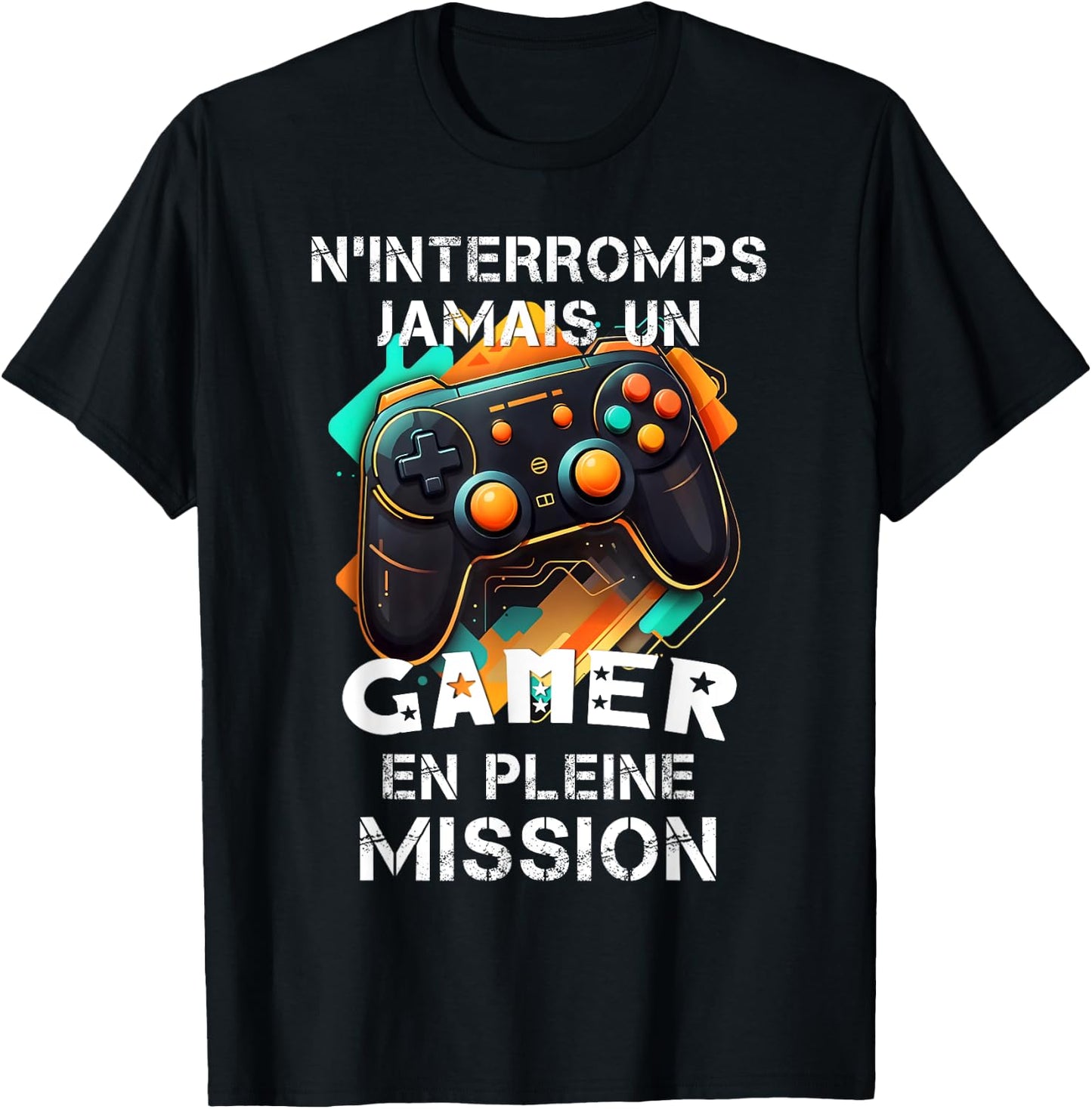 Gamer geek addicted to video games teen console gaming humor , Black, S T-Shirt - T-Shirt | Black